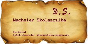 Wachsler Skolasztika névjegykártya